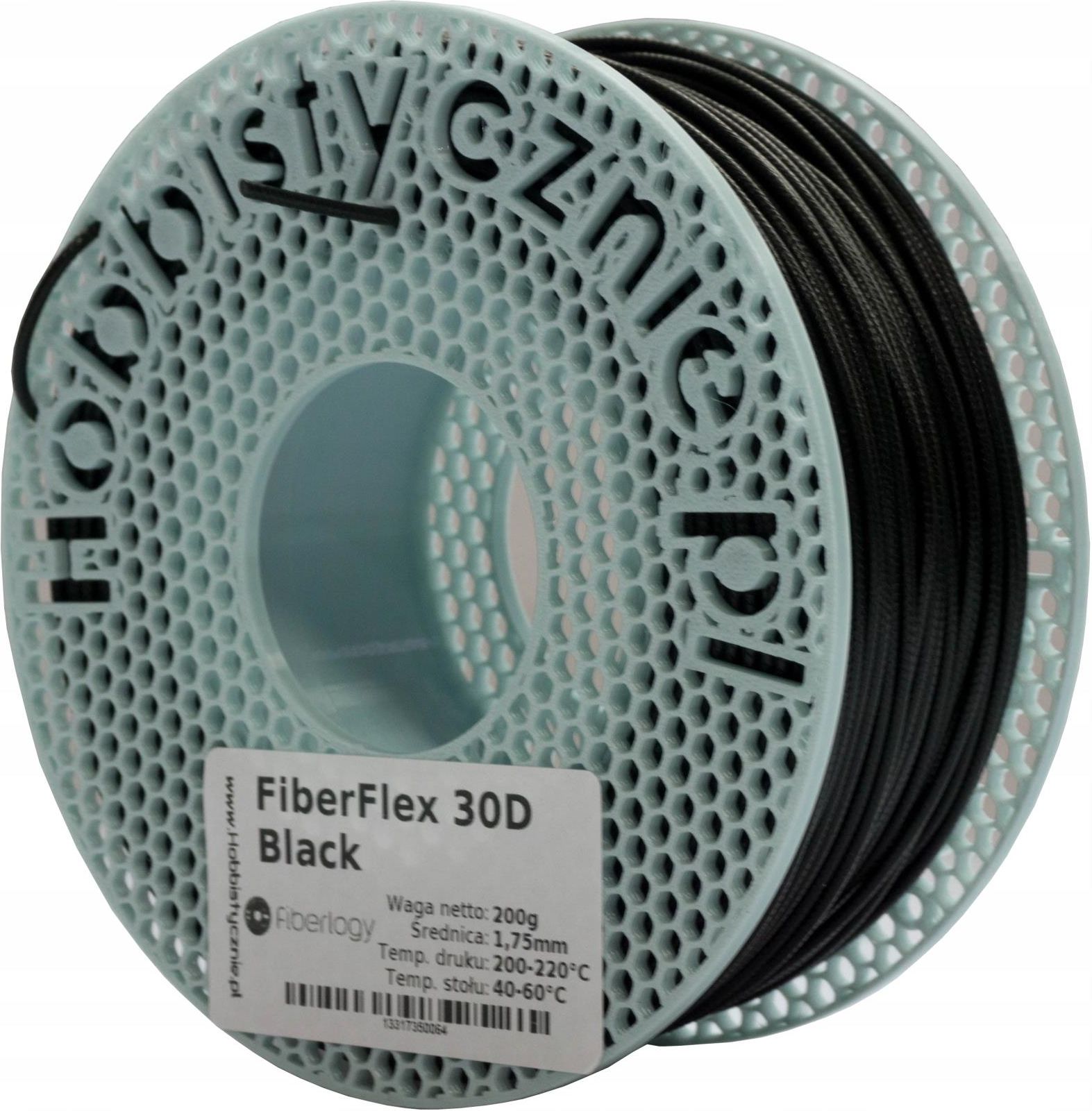 Filament Fiberlogy Filament FiberFlex 30D Black Czarny 200g