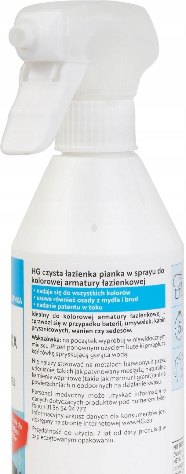 Hg Czysta Azienka Pianka Do Czyszczenia Kolorowej Armatury L