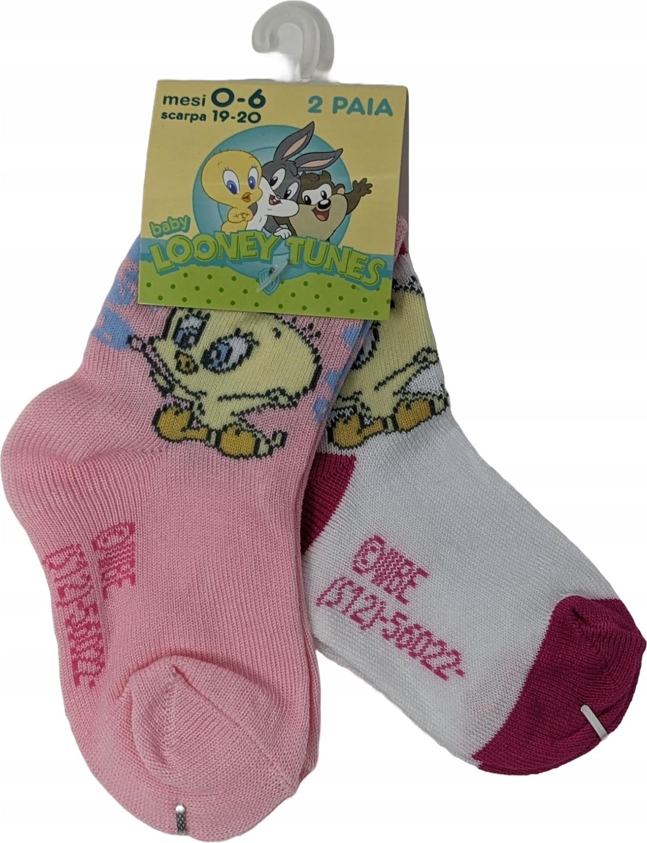 LOONEY TUNES Baby Skarpetki Bawełna Oryginał 2 PAK r 19 20 0 6