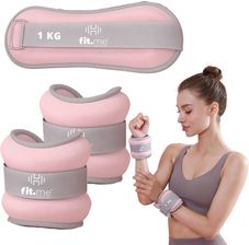 Zdjęcie Fit Me Obciążniki Ciężarki Na Kostki Nadgarstki Ręce Nogi 2X1Kg Różowe - Wojkowice