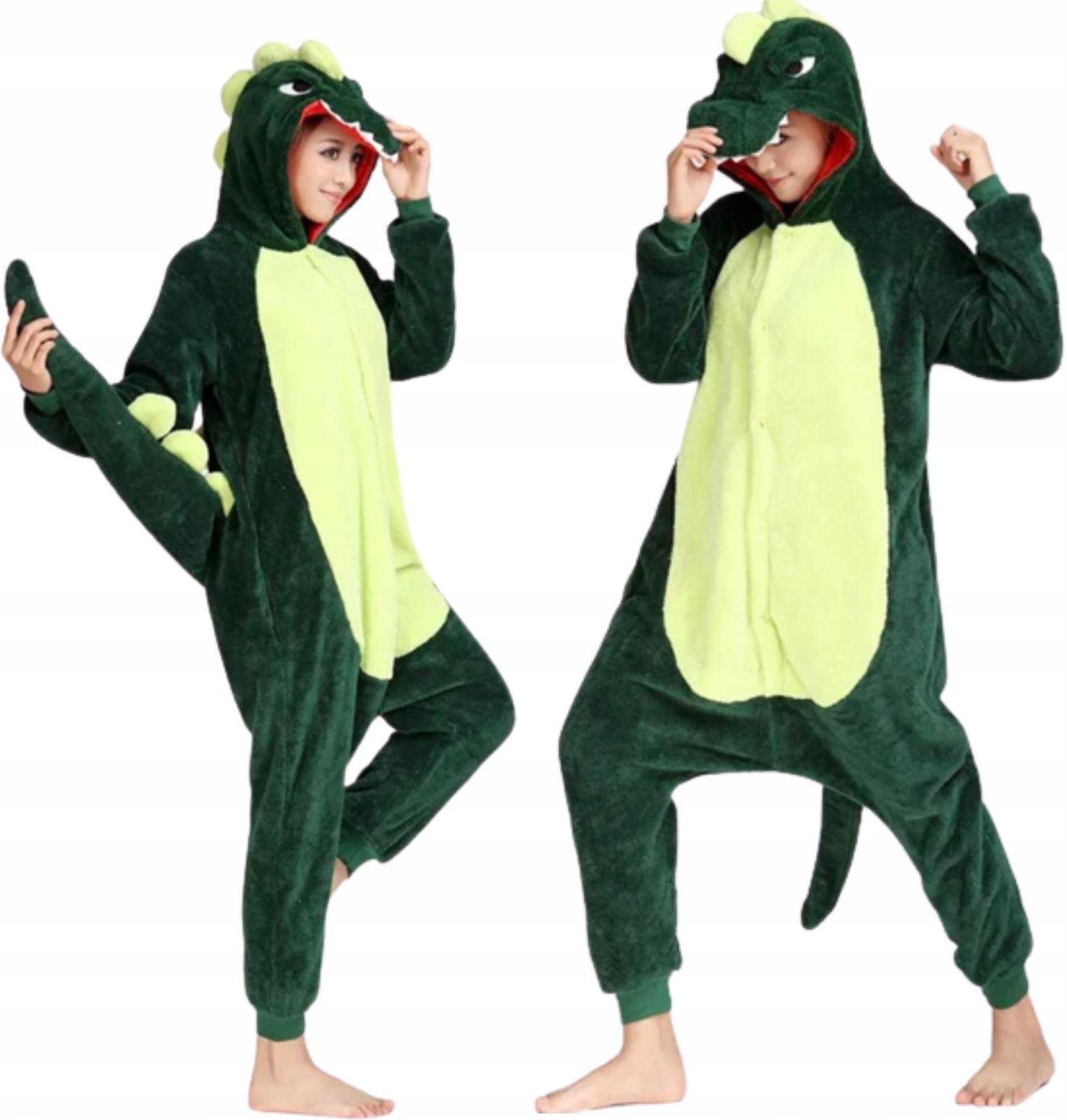 Dinozaur Kigurumi Dino Onesie Dres Piżama Gruba 122 128 Xxs Ceny i