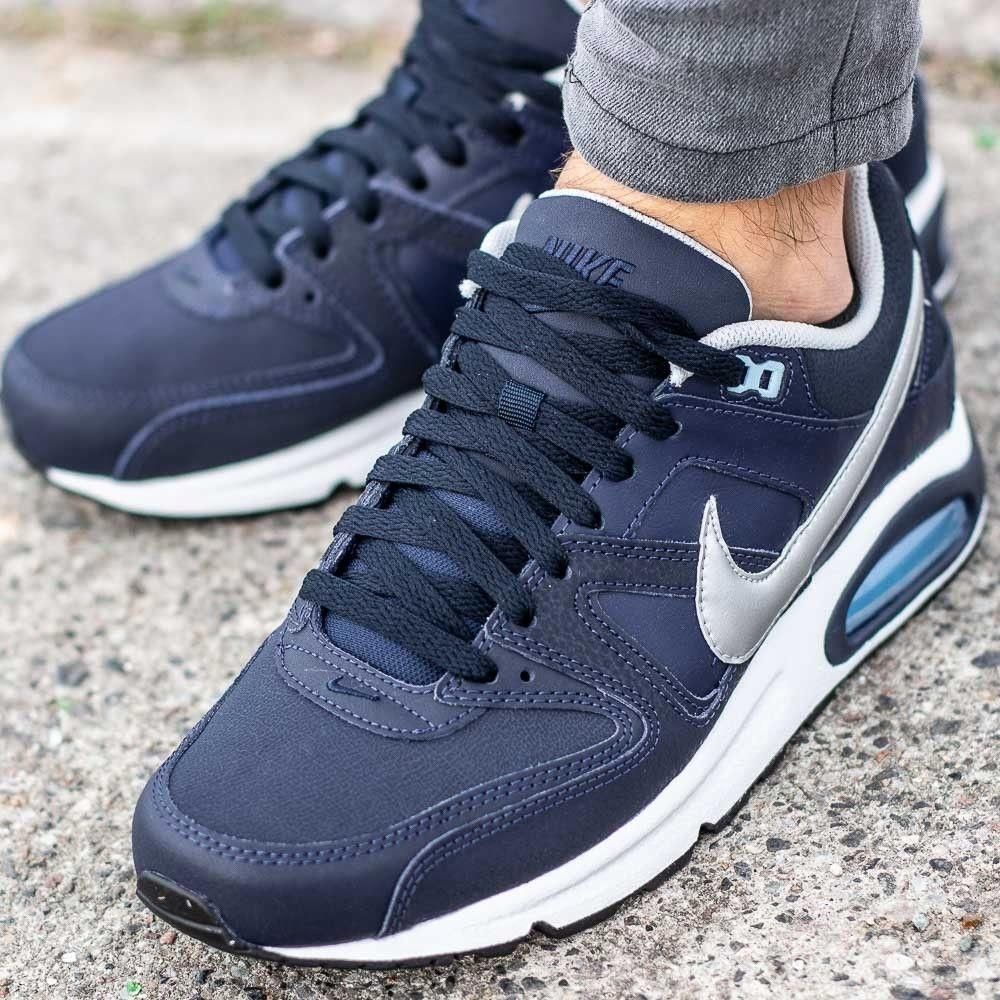 Buty Meskie Nike Air Max Command Leathe Skóra 749760 Granatowe Ceny i