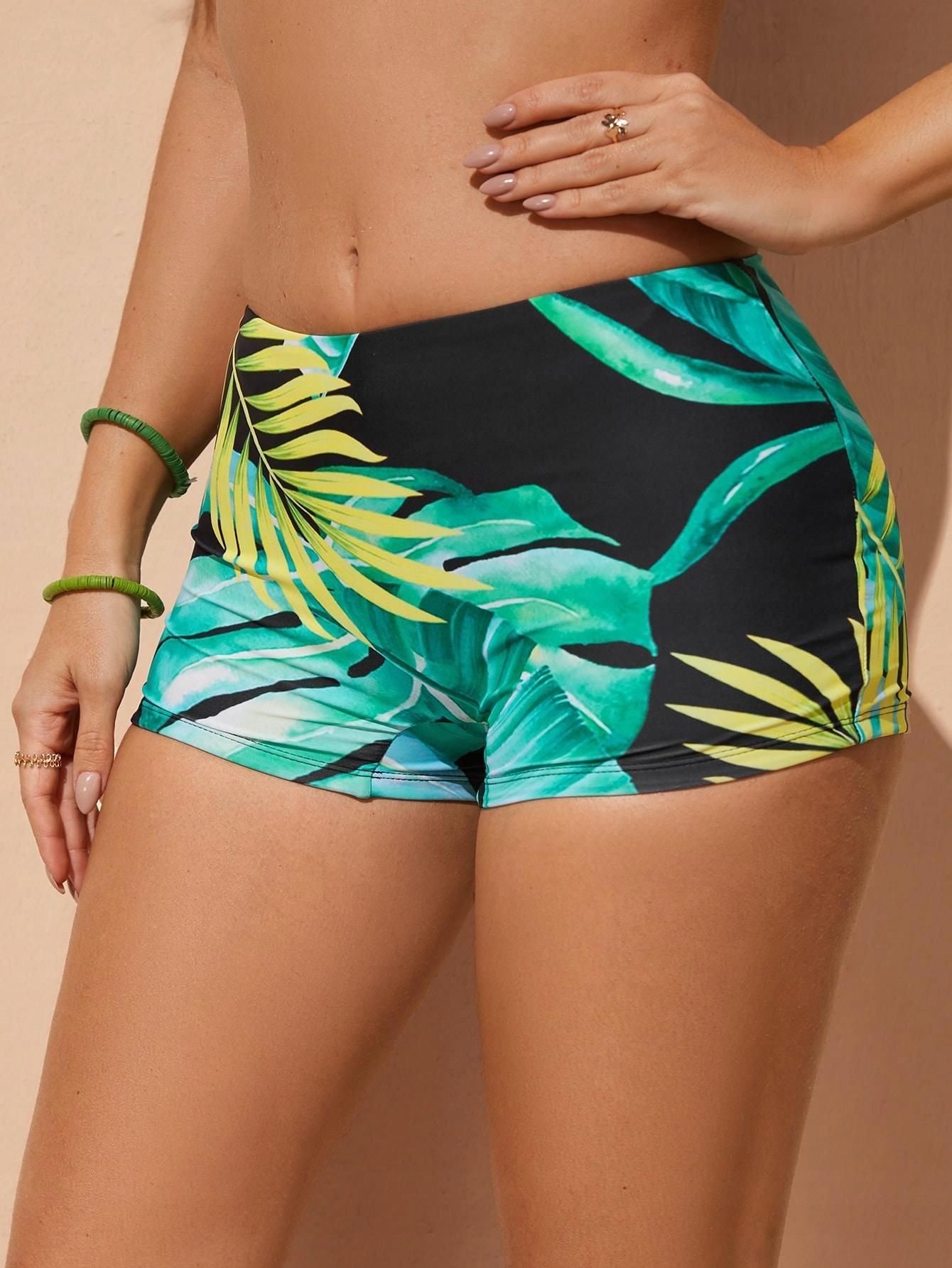 Szorty Tropical Print Tvq Xxc M Shein D Od Bikini Ceny I Opinie