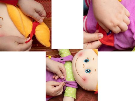 Askato Lalka Szmacianka W Fioletowej Sukience - zdjęcie 2