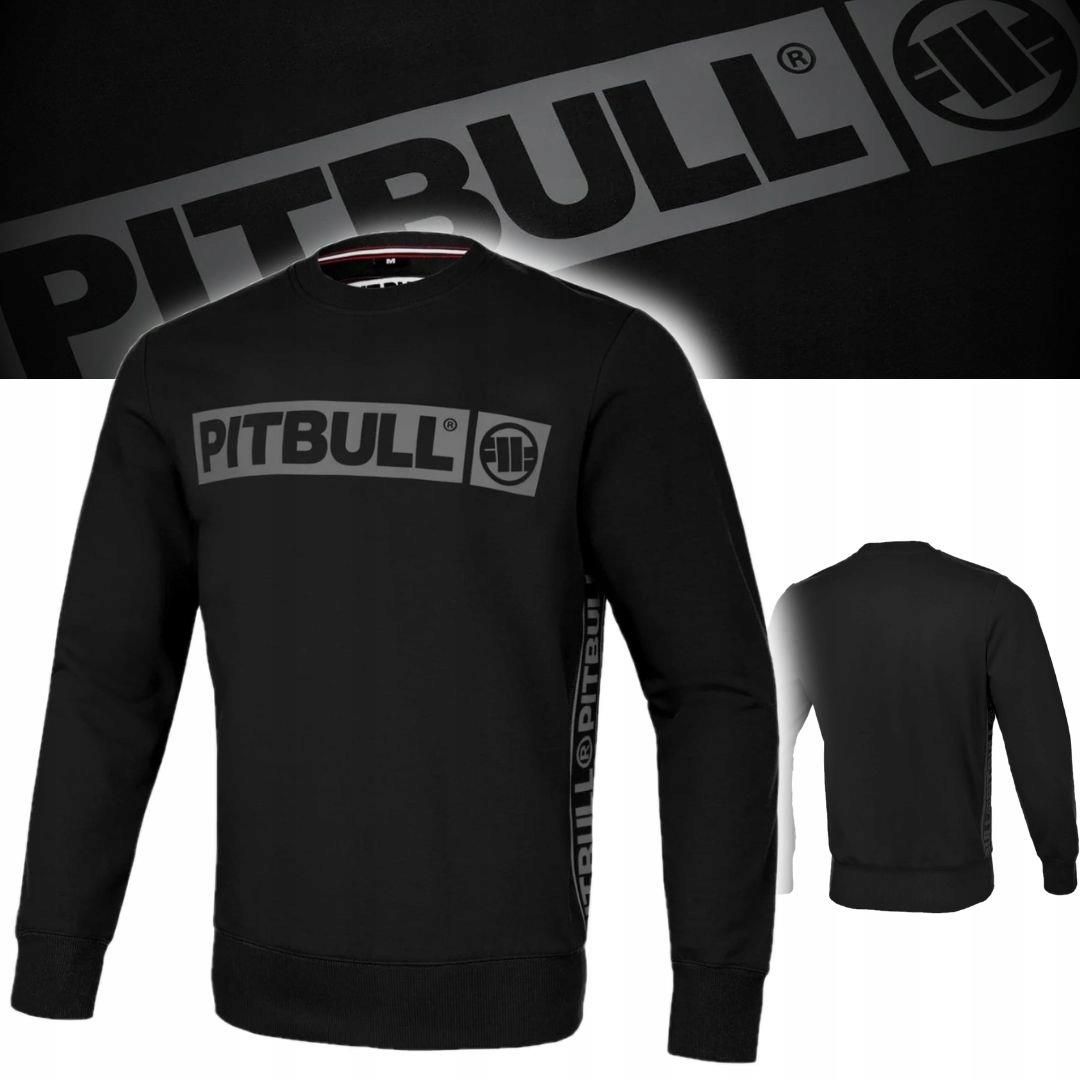 Pitbull West Coast Bluza Męska Crewneck French Terry Albion 330g Czarna