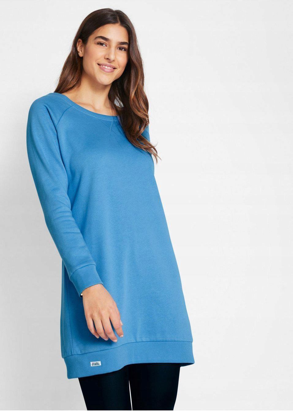 Bonprix Niebieska Dresowa Sukienka Oversize Basic Ltv NE5 48 50 Ceny