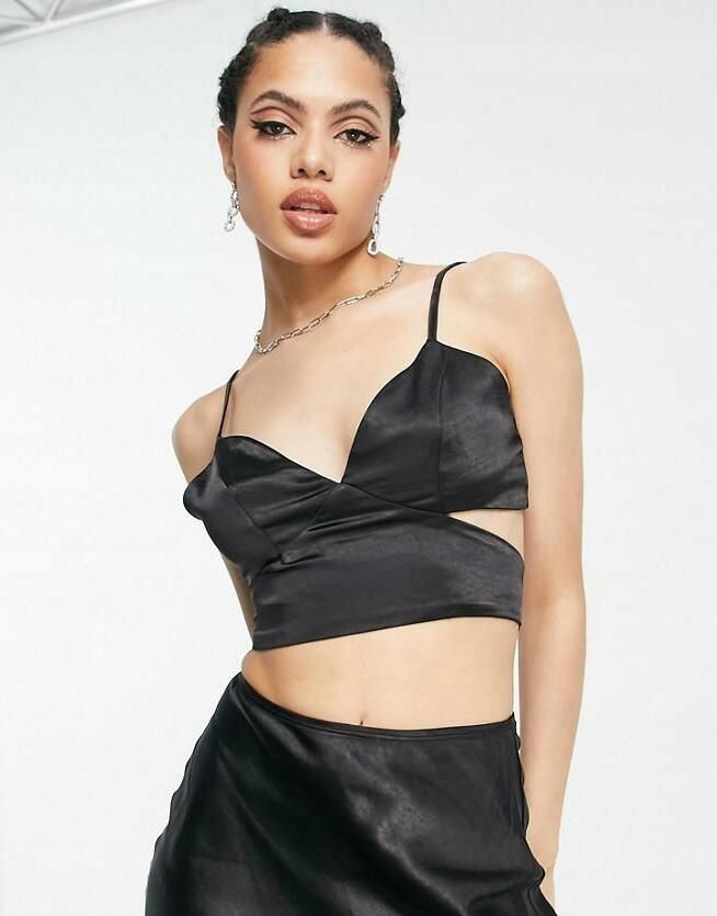 Parallel Lines Satynowy Crop Top Mus Nf S Ceny I Opinie Ceneo Pl