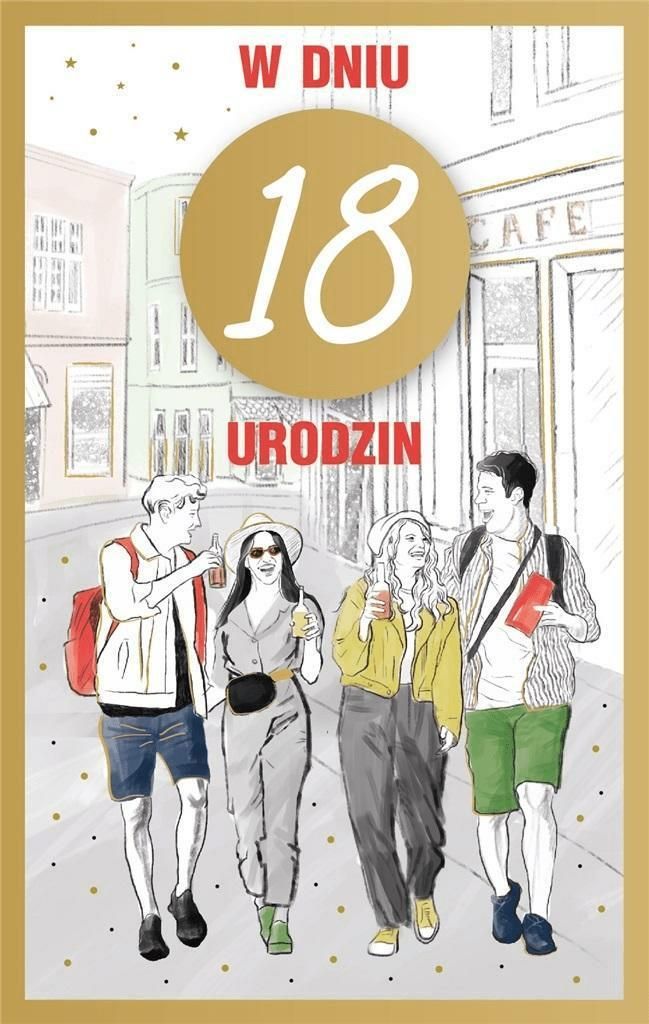 Kartka Okolicznościowa Urodziny 18 Abcard Ceny i opinie Ceneo pl