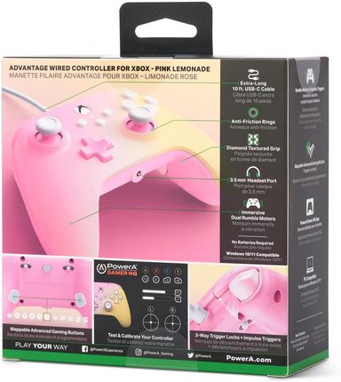 PowerA Advantage Xbox Series X|S - Różowa lemoniada XBGP0183-01 - zdjęcie 3