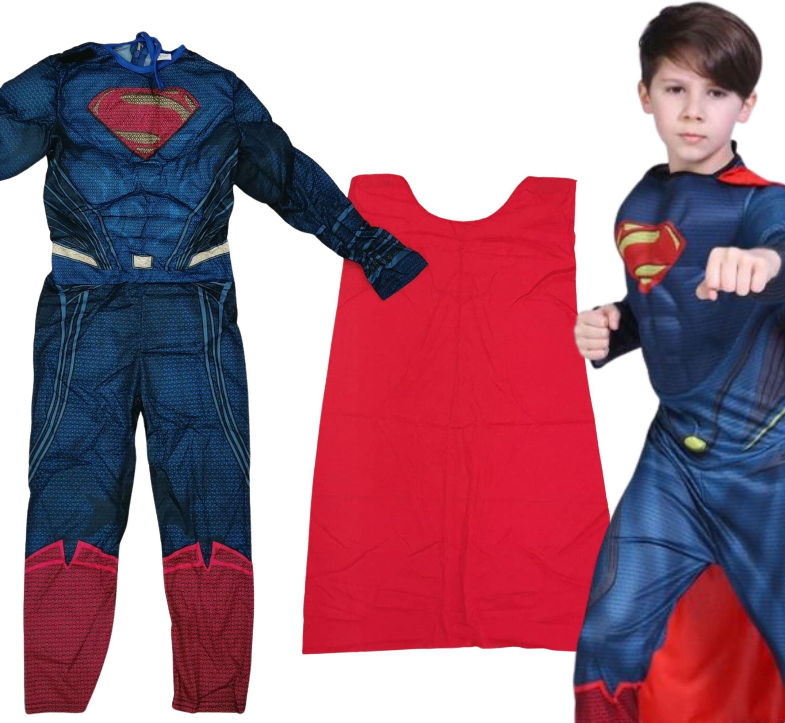 Toys Superman Strój Przebranie Kostium Z Mięśniami Ciemny 122 128