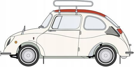 Hasegawa Subaru 360 Deluxe Z Bagażnikiem Dachowym 1:24 20622 - zdjęcie 2