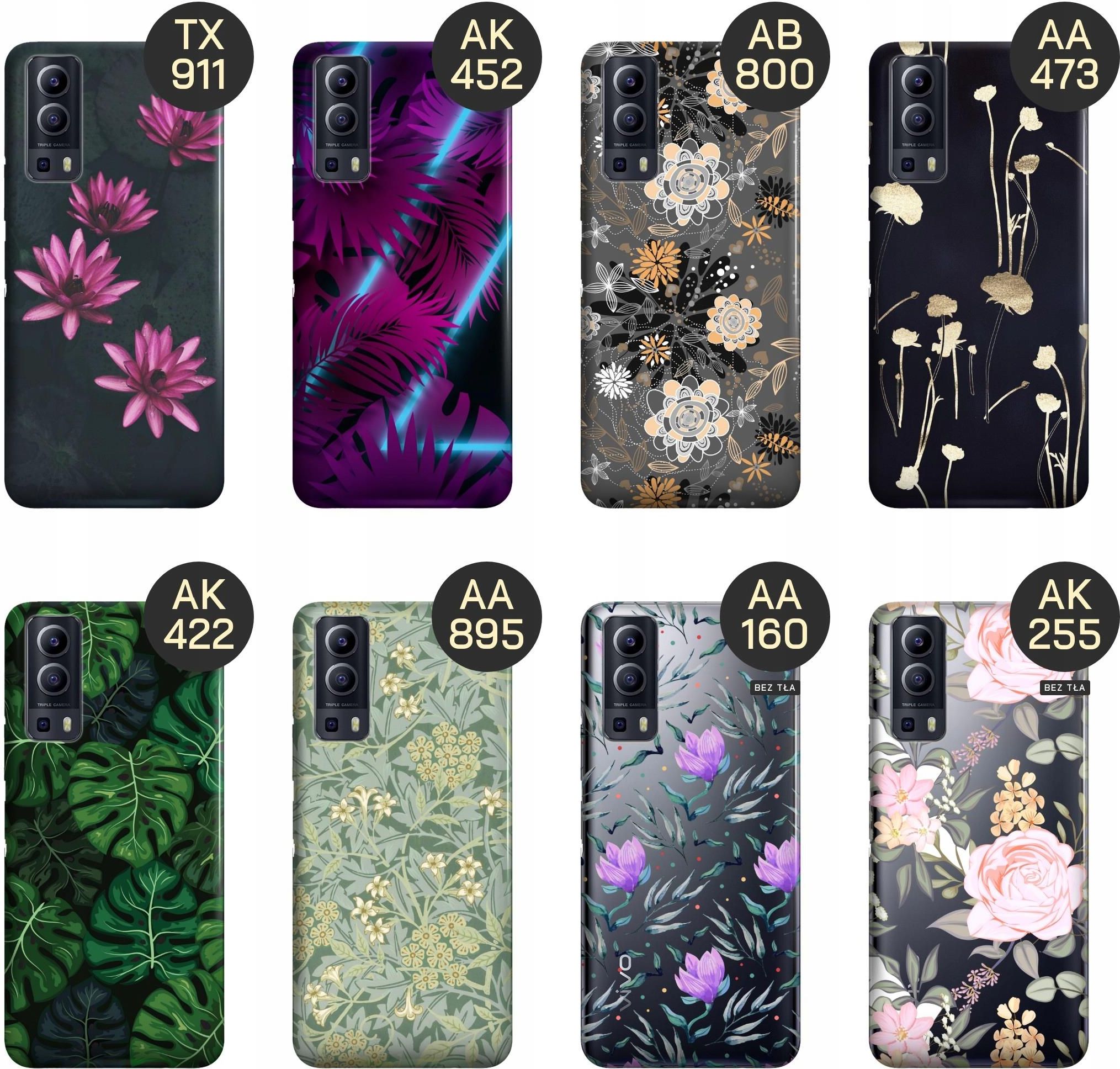 Hello Case Etui Do Vivo Y52 5G Floral Botanika Bukiety Etui Na