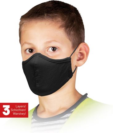 Reis Maseczka Wielokrotnego Użytku Dla Dzieci / Czarna / Mas-Safer-Kids B - zdjęcie 2