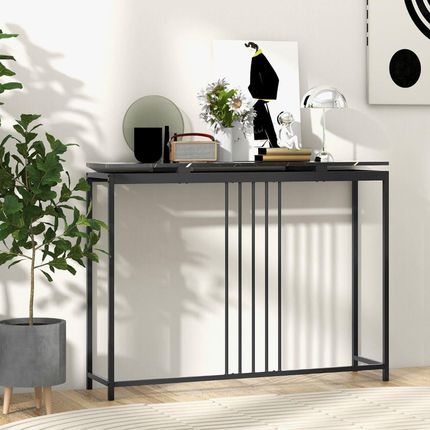 Costway Konsola Do Salonu Przedpokoju Czarna 120cm (JV10489BK) - zdjęcie 2