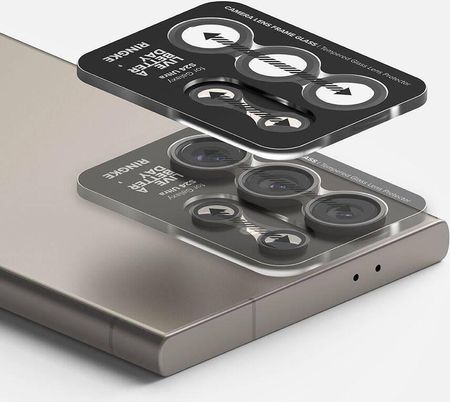 Ringke Osłona Aparatu Samsung Galaxy S24 Ultra Camera Frame Protector Czarne - zdjęcie 2