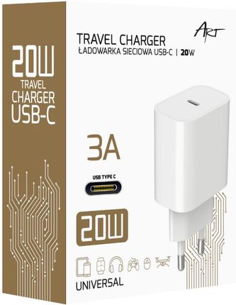 Zasilanie Ładowarki Usb Ładowarka Sieciowa Pd Qc 4 0 1X C 3A 20W Art - zdjęcie 2