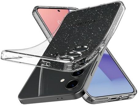 Spigen Etui Liquid Crystal Glitter Do Galaxy S24 Przezroczyste Z Brokatem - zdjęcie 6