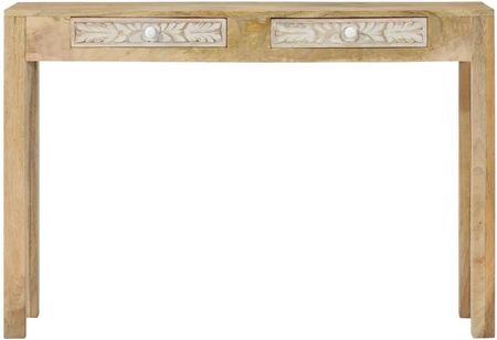 Vidaxl Stolik Konsolowy 110X30X75 Cm Bielone Drewno Mango - zdjęcie 2