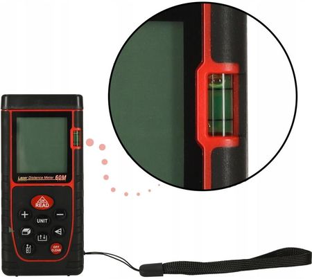 Kafuwell Dalmierz Odległości Laserowy Cyfrowy Wodoodporny Ip54 3Mm/60M Pokr (3039) - zdjęcie 4
