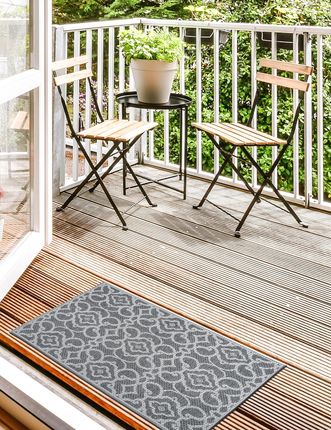 E Floor Dywan Tkany Modny Wzór Sznurkowy Boho 50X80 Szary - zdjęcie 3