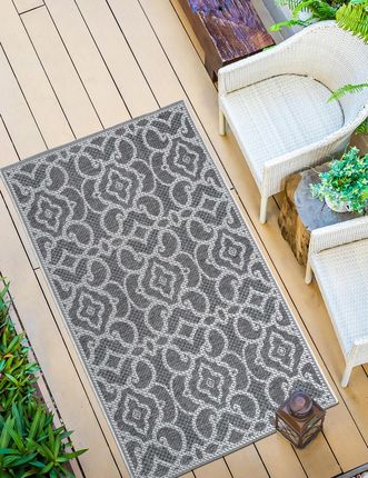 E Floor Dywan Tkany Modny Wzór Sznurkowy Boho 50X80 Szary - zdjęcie 4