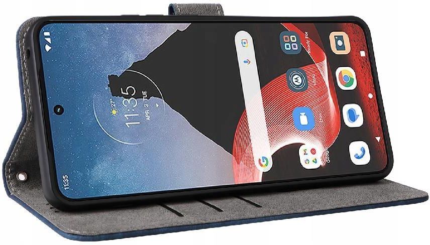 Sprawa Dla Motorola Moto Think Phone Blokowanie Rfid Skóra Pu Flip