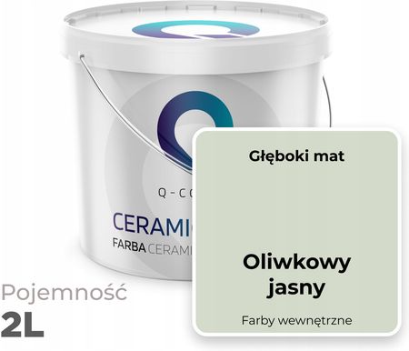 Q-Cover Farba Ceramiczna Oliwkowy Jasny Jasna Oliwka Głęboki Mat 2L - zdjęcie 2