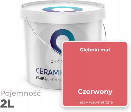 Q-Cover Farba Ceramiczna Czerwony Czerwona Czerwień Głęboki Mat 2L - zdjęcie 4