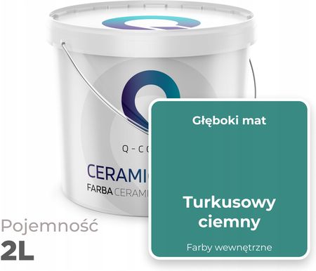 Q-Cover Farba Ceramiczna Turkusowy Ciemny Turkusowa Ciemna Głęboki Mat 2L - zdjęcie 2