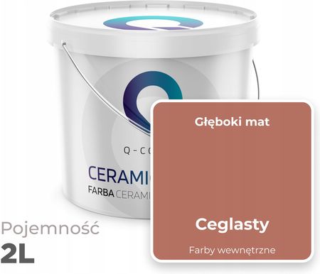 Q-Cover Farba Ceramiczna Ceglasty Ceglasta Głęboki Mat 2L - zdjęcie 4