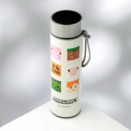 Puckator Minecraft Butelka Termos Bidon Termometr Cyfrowy 450Ml Dla Dzieci Szkoła - zdjęcie 2