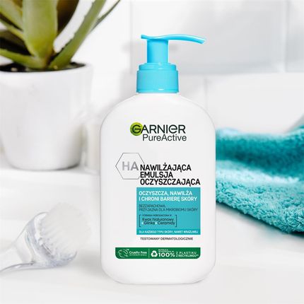 Garnier Pure Active Nawilżająca Emulsja Oczyszczająca Do Twarzy 250ml - zdjęcie 3