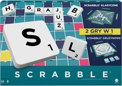 Mattel Scrabble Original rodzinna gra planszowa  2w1, wersja klasyczna i drużynowa HXM53