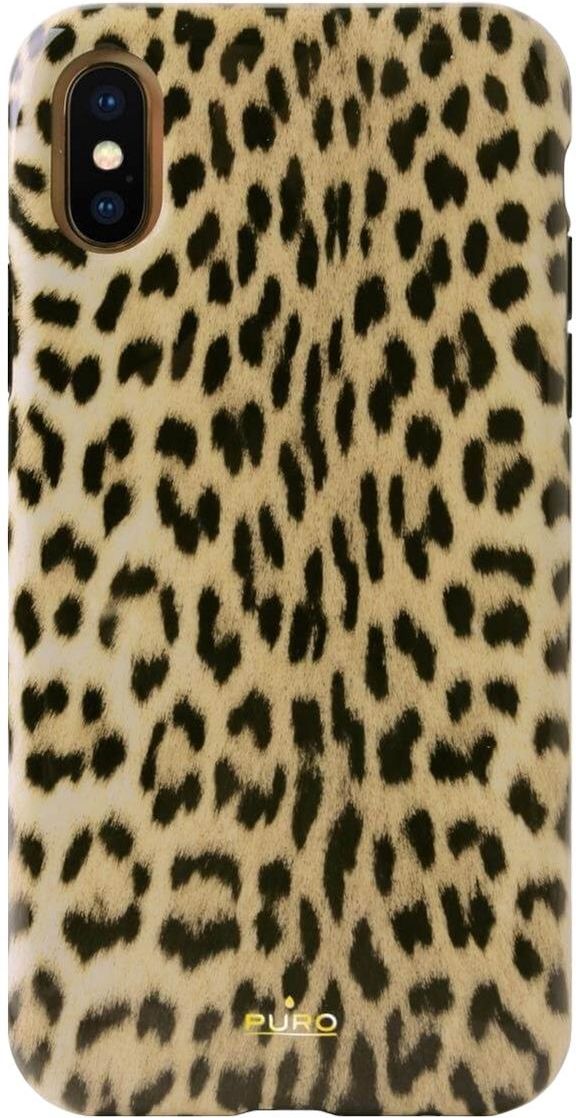 Puro Panel Glam Leopard Cover Do Apple Iphone X Xs Czarny Etui Na