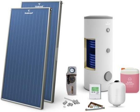 Zdjęcie GALMET PREMIUM STANDARD AL ZESTAW SOLARNY 2X KOLEKTOR ALUMINIOWY KSG21 ZAS. C.W.U 200 L 08-952012 - Opatowiec