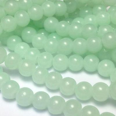 Koraliki 8mm Szklane Imitacja Jadeitu Aquamarine Sznur Ok 100szt