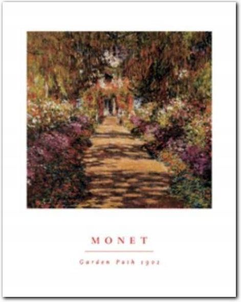 Wizard Genius Garden Path Giverny Claude Monet Plakat Obraz 40x50cm