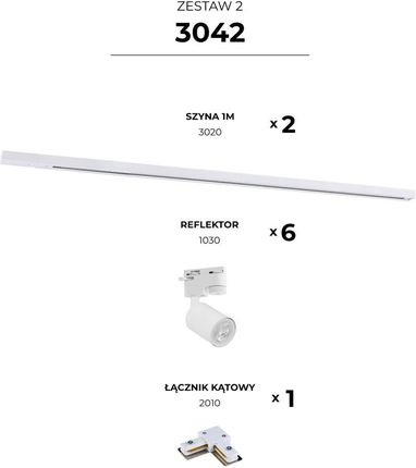 Zuma Line Zestaw Szynoprzewód Z Reflektorami Biały (3042) - zdjęcie 2