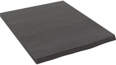 Vidaxl Blat do łazienki, ciemnoszary, 40x50x2 cm, lite drewno (3156191) - zdjęcie 2