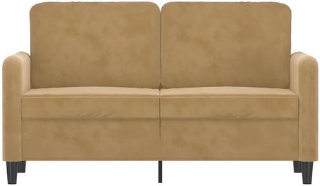 Vidaxl Sofa 2-Osobowa Brązowy 120 Cm Tapicerowana Aksamitem 359439 - zdjęcie 2