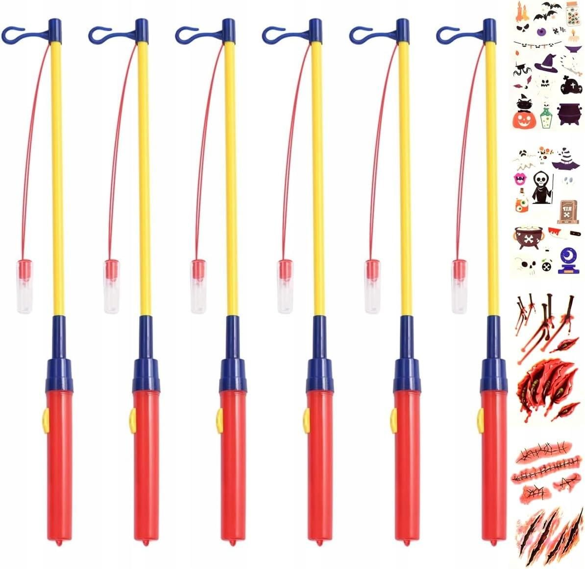 Zdjęcie Różdżki Świecące Led Dla Dzieci Diy Z Naklejkami Halloween Zestaw 6Szt MAXEE - Krzeszowice