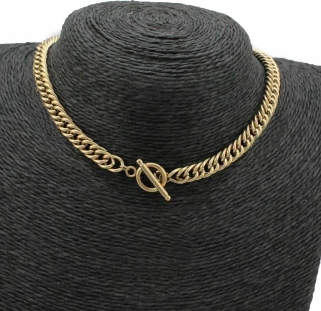 Stainless Steel Naszyjnik Złoty Choker Chain 39cm Stal Chirurgiczna 316