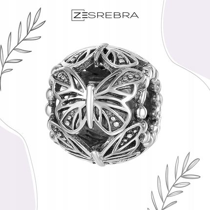 Zesrebra Charms Srebro S925 Koralik Motylek Beads - zdjęcie 3