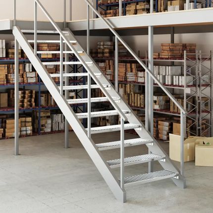 vidaXL Stopień Z Kraty 90x24x7 Stal Galwanizowana - zdjęcie 2
