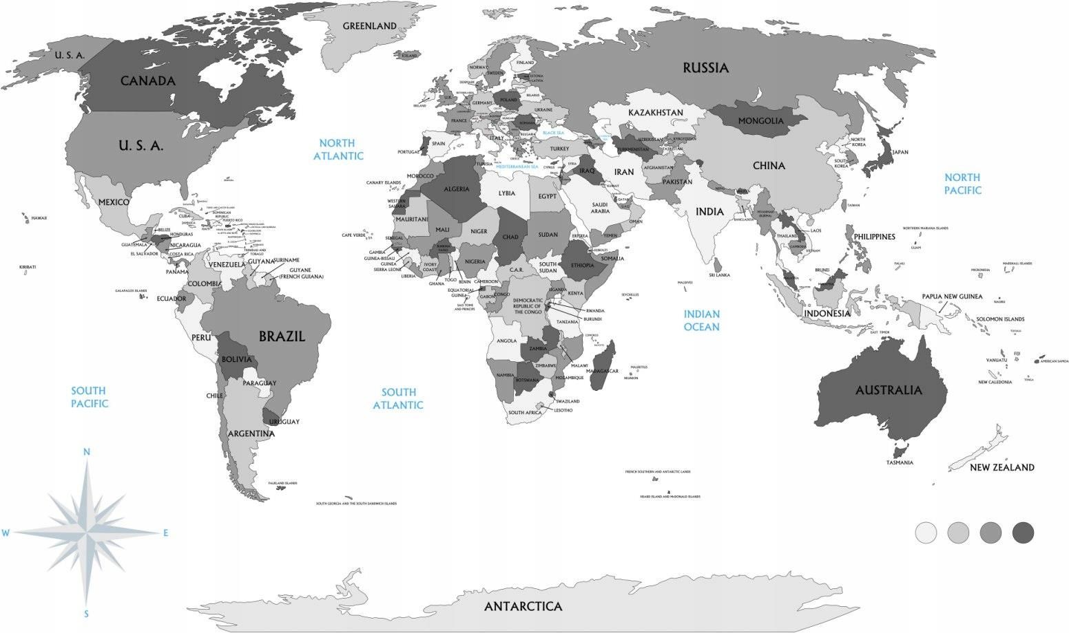 Doboxa Fototapeta Vinyl Strukturalny Mapa Świata 312X219 A0 Opinie i