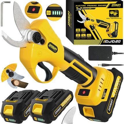 Sekator Akumulatorowy Elektryczny Nożyce Sekator Ogrodowy Akumulator Deko