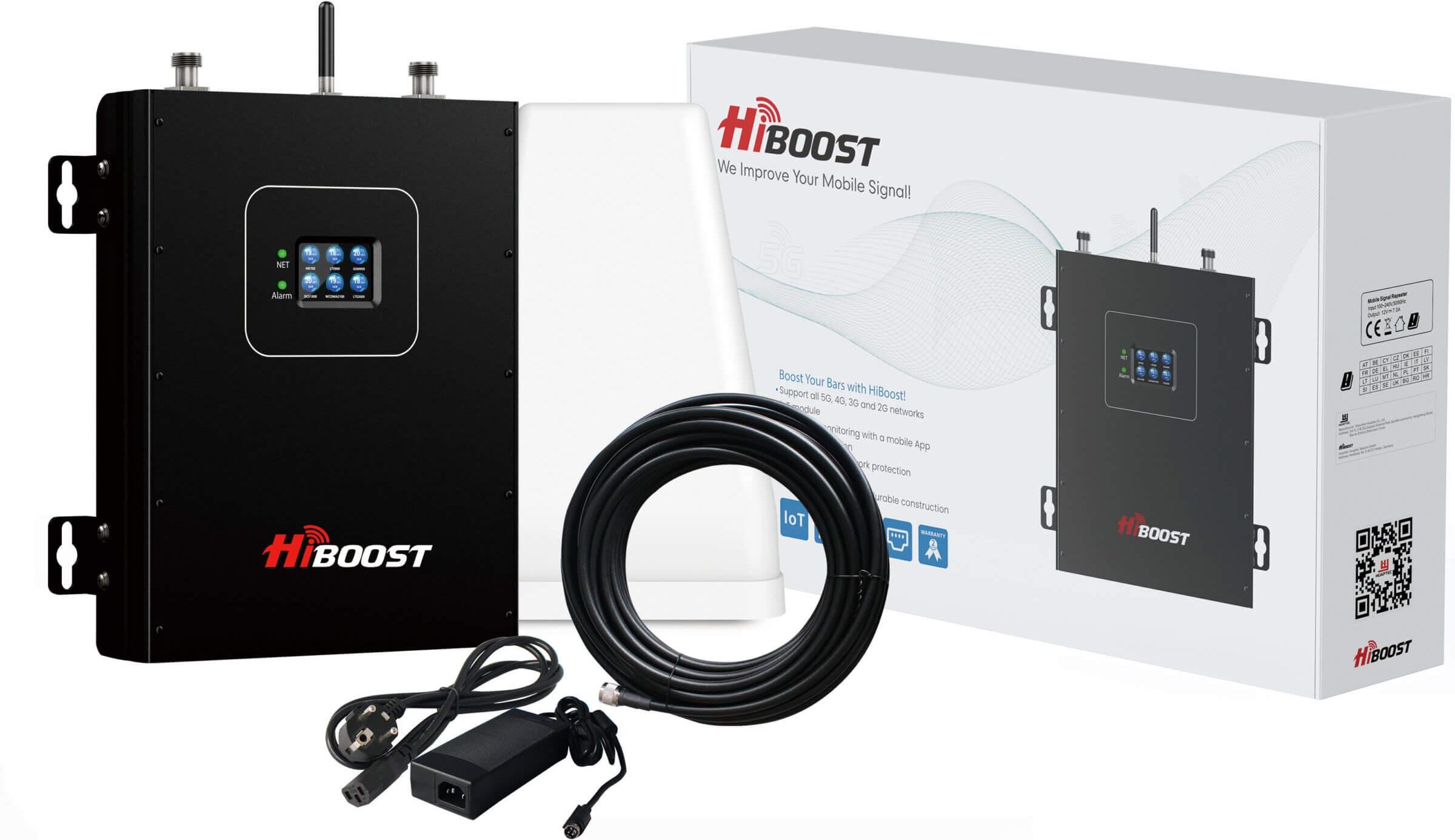 Zdjęcie Zestaw Repeater GSM/5G LTE HiBoost Hi20-6S-Plus 6 pasm - Siechnice