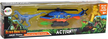 Leantoys Śmigłowiec Park Dinozaurów Niebieski - zdjęcie 3