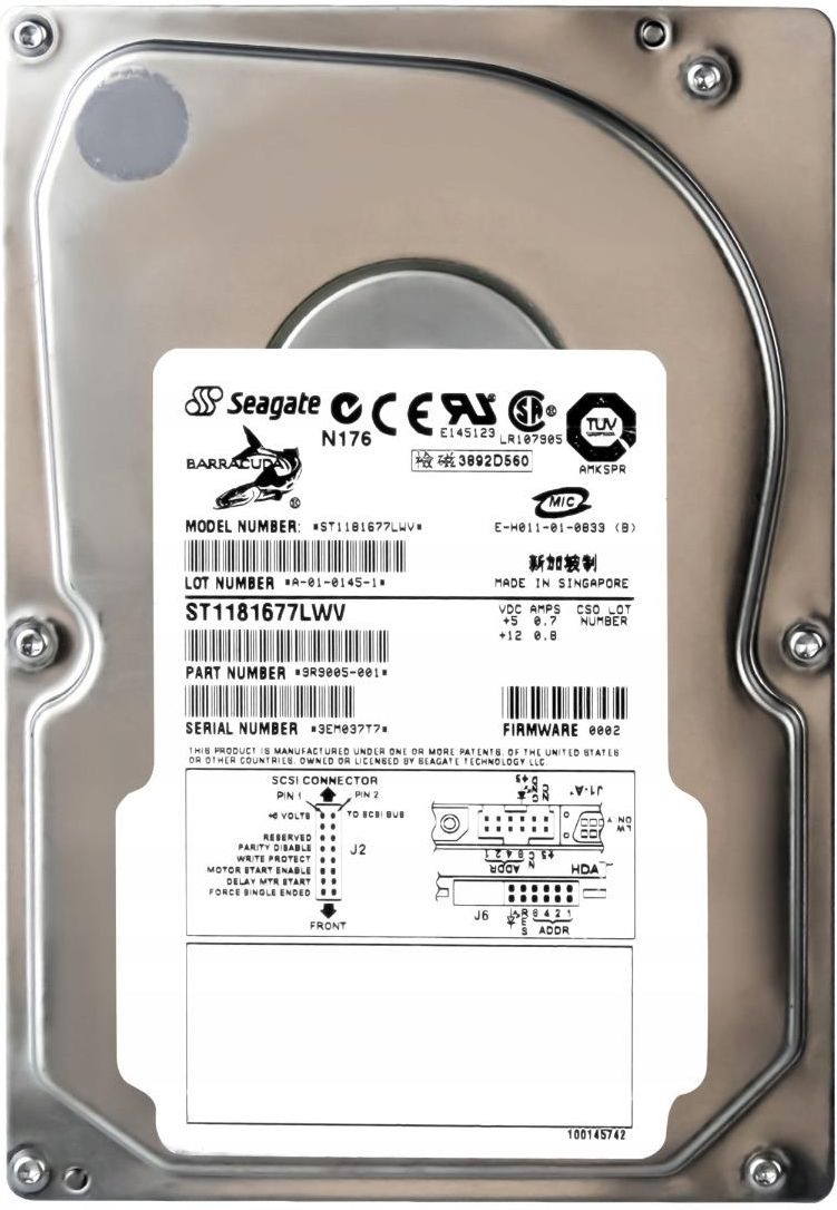 Dysk Serwerowy Seagate Gb K Mb Scsi U St Lwv