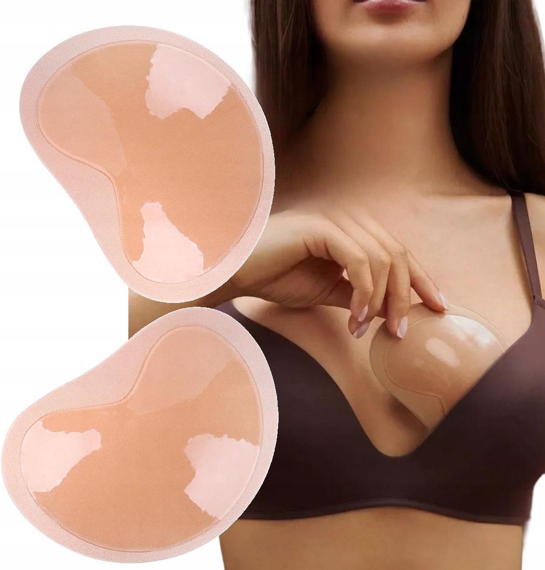 Wkładki Push Up Podnoszące Biust Strój Kąpielowy Biustonosz Bikini
